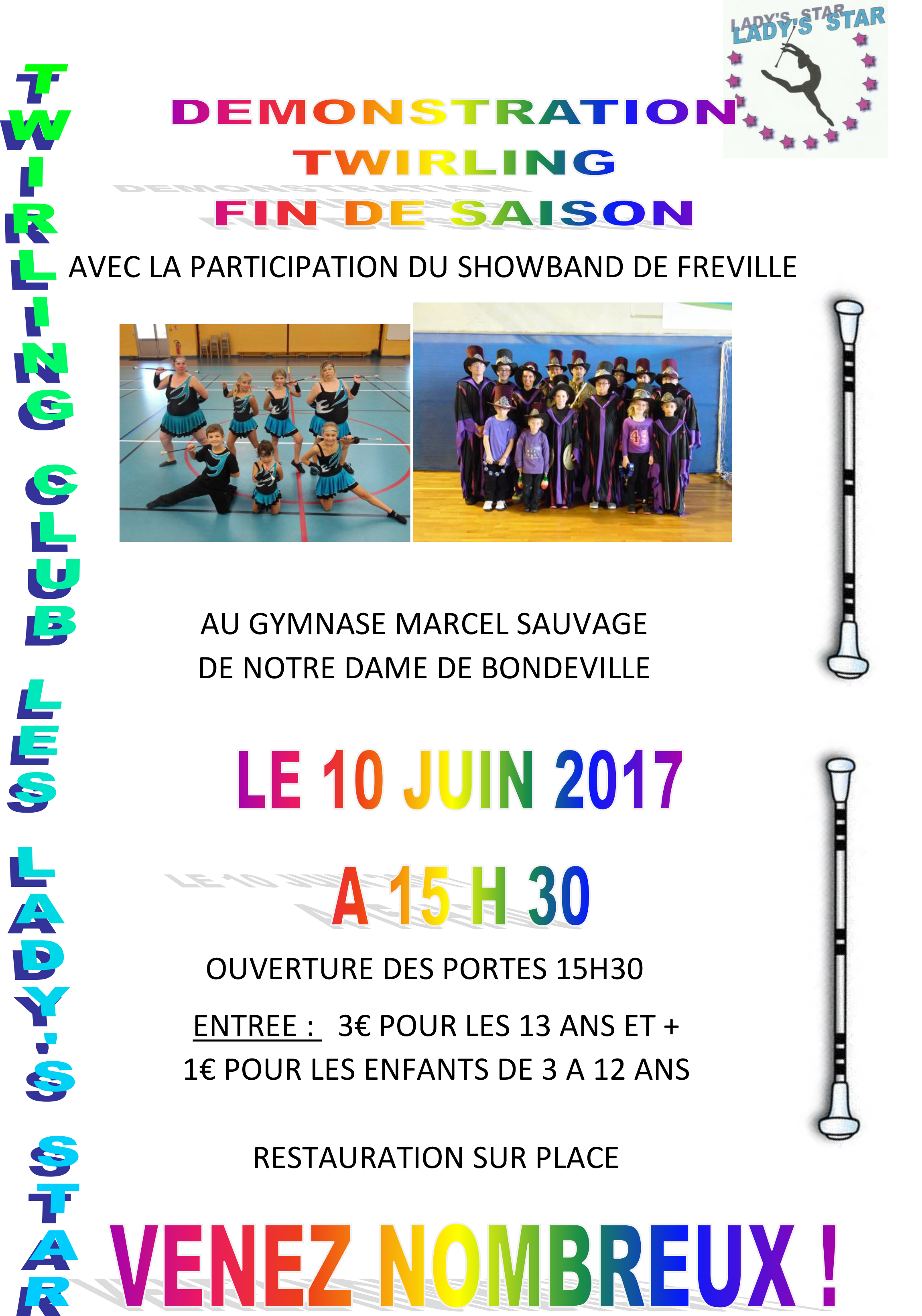 AFFICHE TWIRLING Ville de Notre Dame De Bondeville