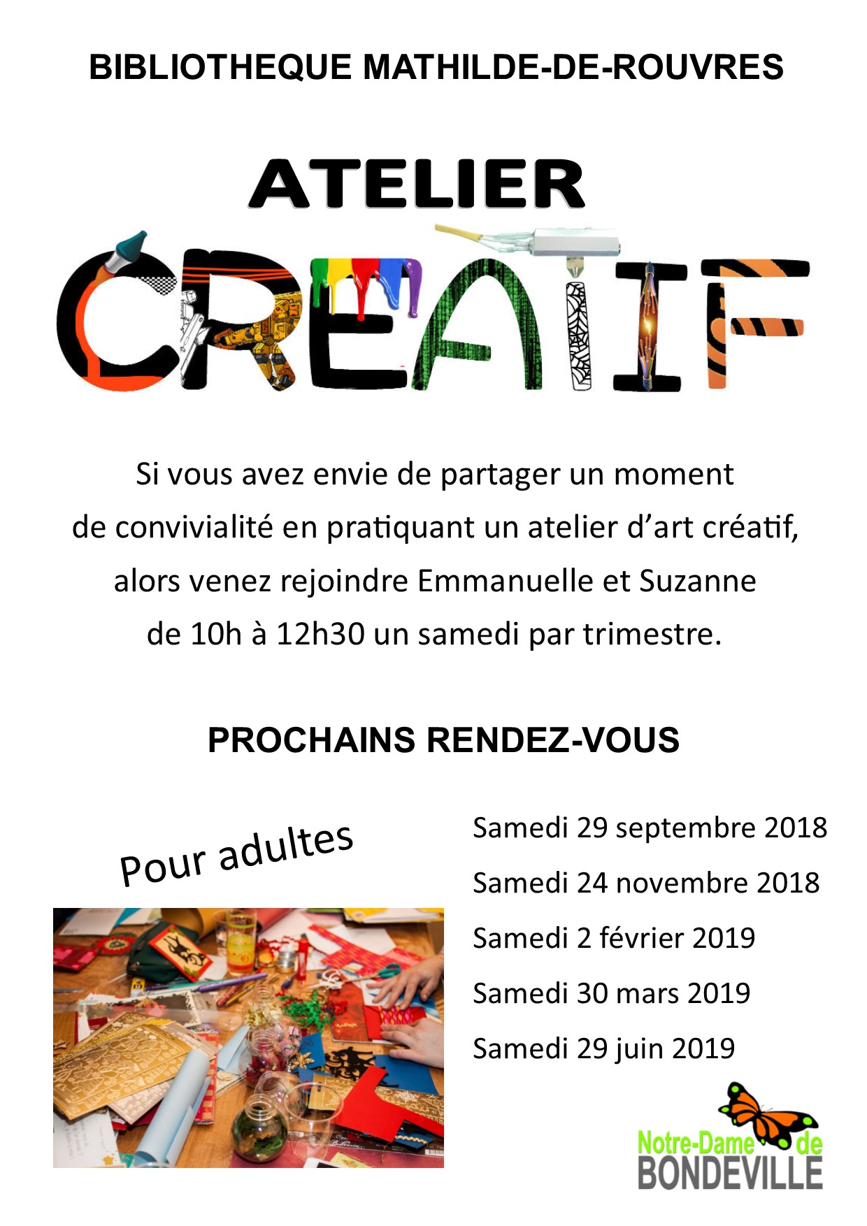 Atelier créatif 2018 2019 Affiche annuelle portrait - Ville de